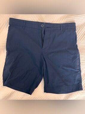 Outlier New Way Shorts — Blue AF, Size 31, Navy